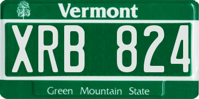 VT license plate XRB824