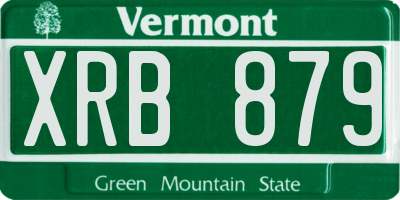 VT license plate XRB879