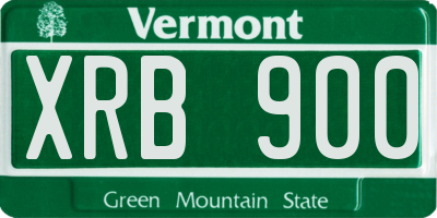VT license plate XRB900