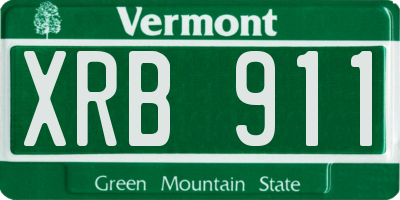 VT license plate XRB911