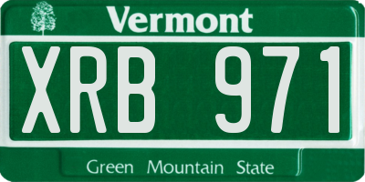 VT license plate XRB971
