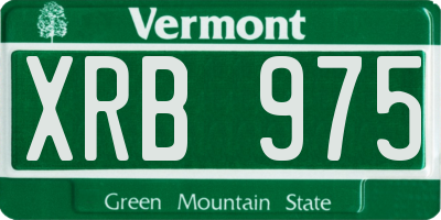 VT license plate XRB975
