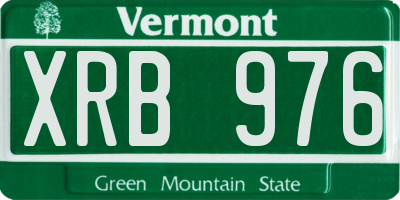 VT license plate XRB976