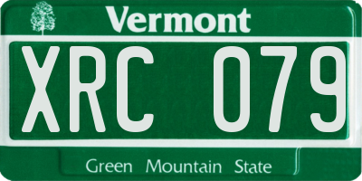 VT license plate XRC079
