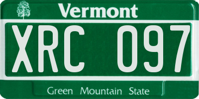 VT license plate XRC097