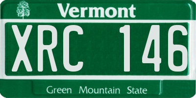 VT license plate XRC146