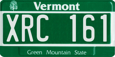VT license plate XRC161