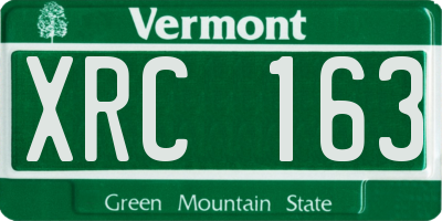 VT license plate XRC163