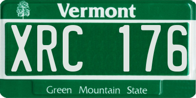 VT license plate XRC176