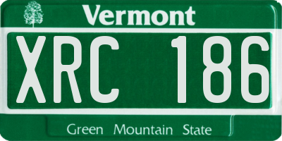 VT license plate XRC186