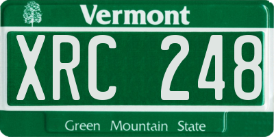 VT license plate XRC248