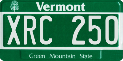VT license plate XRC250