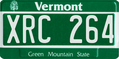 VT license plate XRC264