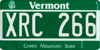 VT license plate XRC266