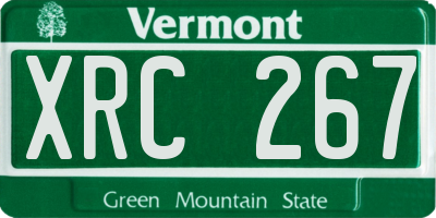 VT license plate XRC267