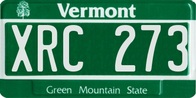 VT license plate XRC273
