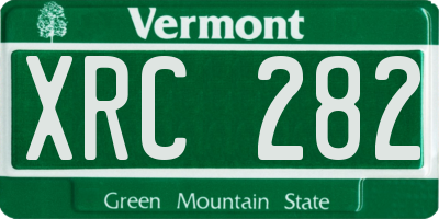 VT license plate XRC282