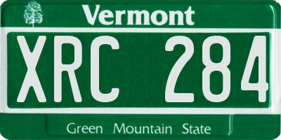 VT license plate XRC284