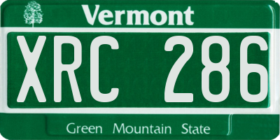 VT license plate XRC286