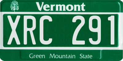 VT license plate XRC291