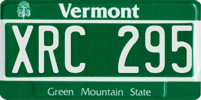 VT license plate XRC295