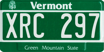 VT license plate XRC297