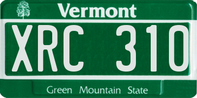 VT license plate XRC310