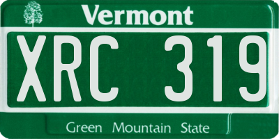 VT license plate XRC319