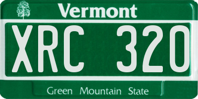 VT license plate XRC320