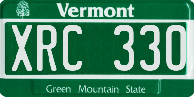 VT license plate XRC330