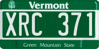 VT license plate XRC371