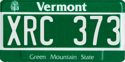 VT license plate XRC373