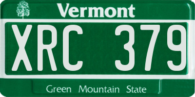 VT license plate XRC379