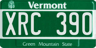 VT license plate XRC390