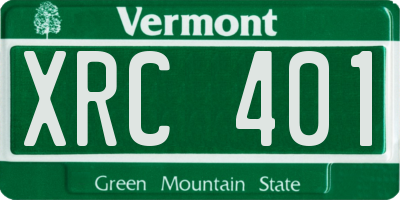 VT license plate XRC401