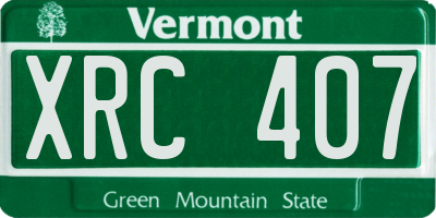 VT license plate XRC407