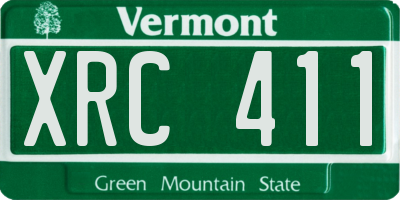 VT license plate XRC411