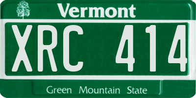 VT license plate XRC414