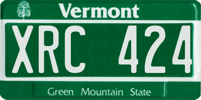 VT license plate XRC424