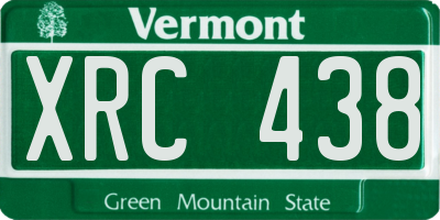 VT license plate XRC438