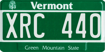 VT license plate XRC440