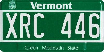 VT license plate XRC446