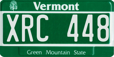 VT license plate XRC448