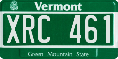VT license plate XRC461