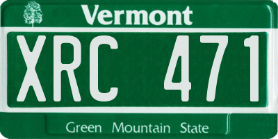 VT license plate XRC471