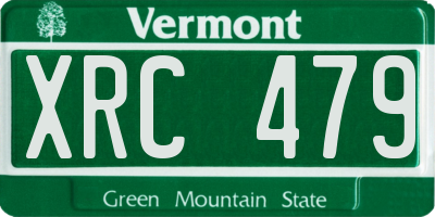 VT license plate XRC479