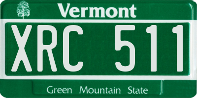 VT license plate XRC511