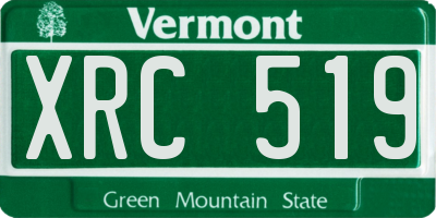 VT license plate XRC519