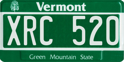 VT license plate XRC520