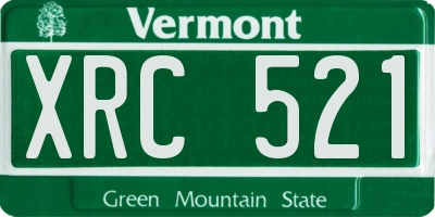 VT license plate XRC521